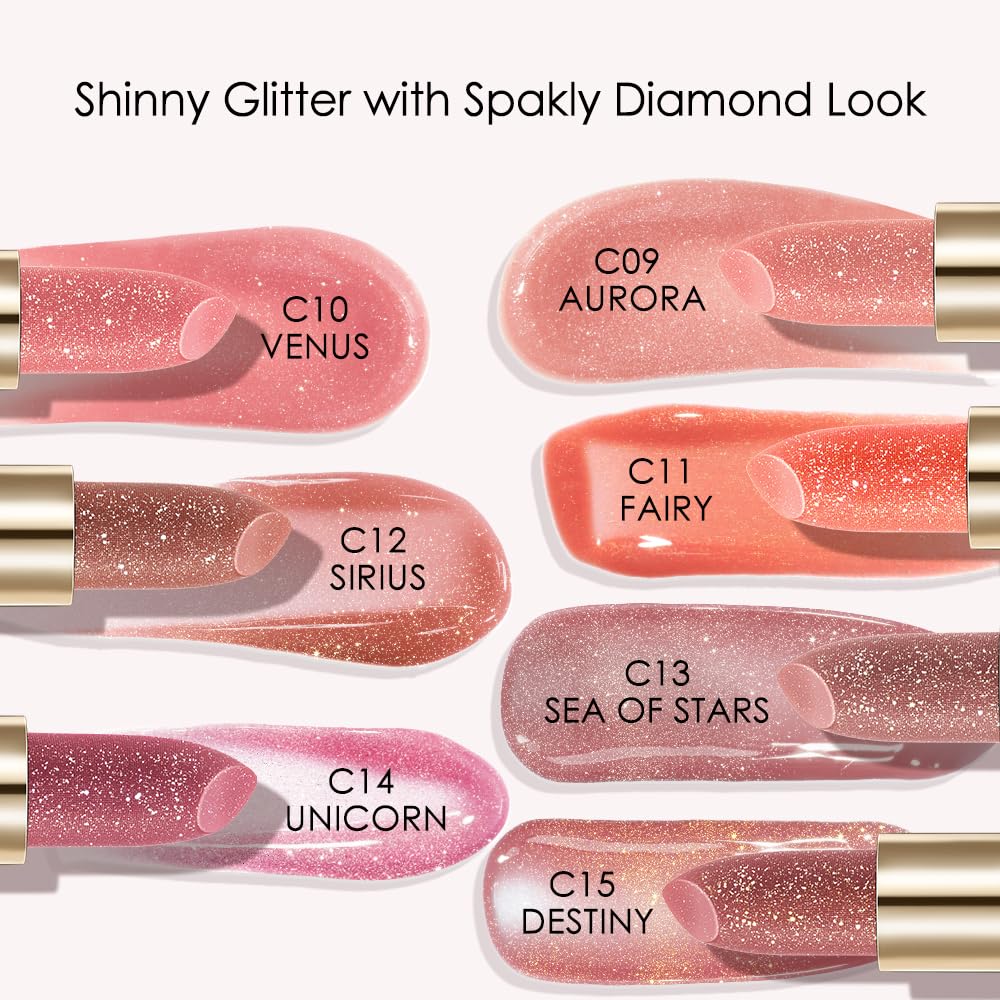 CATKIN Moonlight Lip Balms for Lip Skin Care Cracked & Dry Lips, Color Tinted Glitter Lip Balm with Vitamin E for 6h Moisture Care (C14 Plum)