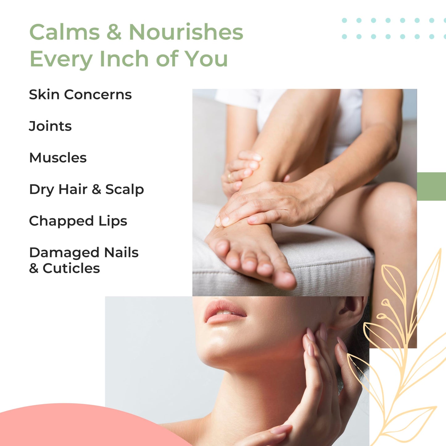 YNN Y-NOT-NATURAL Emu Oil for Skin & Hair - Scalp, Nails, Hair, Face and Body Oil Infused with Omega 3, 6, 9, Vitamins, & Minerals - 60mL Unscented Body & Face Serum for Fine Lines, Stretch Marks, Dry Lips & Cuticles