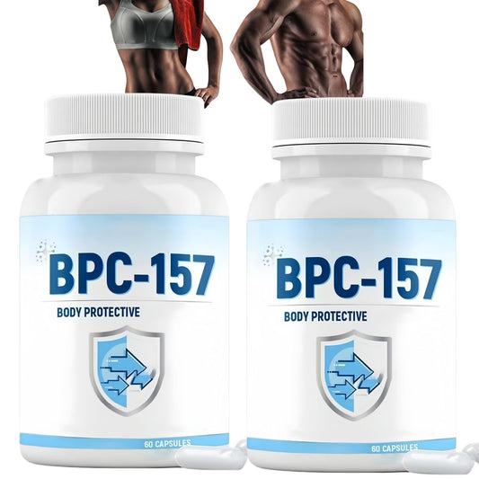 Ruojiar 2*60 Pcs BPC 157 Pep/Tide Ca/psules for Adult,Multivit/amin Tablets for Men,Muscle&Workout Reco/very,Multi Vit/amins for Men,Energy Vitamins for Tiredness,Replenish Energy and Vitamin,Gentle Body Care