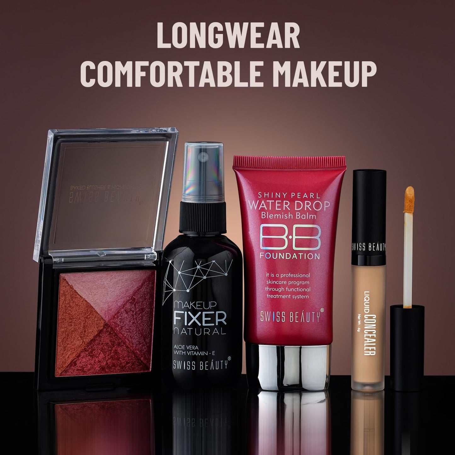 Swiss Beauty Long lasting Misty Finish Professional Makeup Fixer Spray for Face makeup | With Aloe Vera and Vitamin- E | Light weight, quick dry makeup Setting Spray 70ml