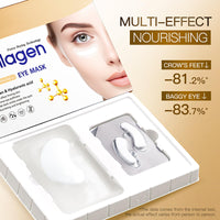 OKAQEE Collagen Under Eye Gel Patches - Hydrating Under Eye Patches with Hyaluronic Acid - Freeze Drying Collagen Eye Masks for Puffy Eyes, Fine Lines & Dark Circles - Eye Bags Remover for Women