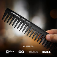 Charlemagne Wide Tooth Comb for Men - 19 cm, Anti-Static Carbon