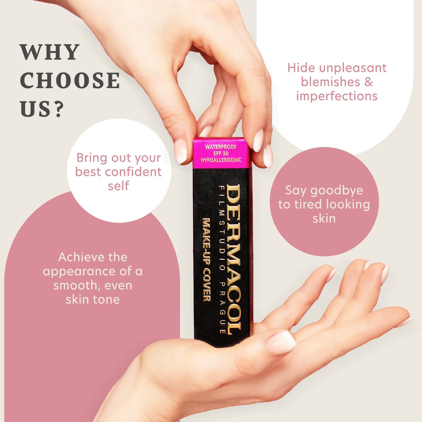 Dermacol - Mini Full Coverage Foundation 13g, Liquid Makeup Matte Foundation with SPF 30, Waterproof Foundation for Oily Skin, Acne, & Under Eye Bags, Long-Lasting Makeup Products Shade- 221