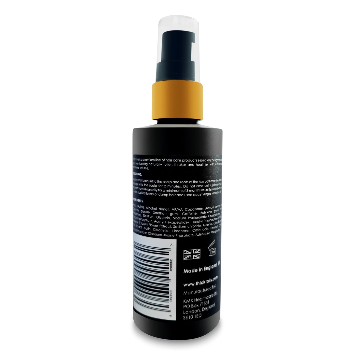 ThickTails Hair Growth Serum For Women 3.4fl.oz - for Thinning Hair Breakage Due to Menopause Stress Postpartum Recovery. Anti Loss Thickening Regrowth Treatment. Best DHT Blocker. Biotin Caffeine