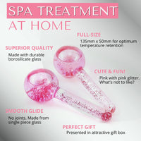 Dermaworks Ice Globes for Face - Face Ice Roller - Eye Roller - Dark Circles Under Eye Treatment Women - Derma Roller - Lymphatic Drainage Massager - Birthday Gifts for Women - by DERMAWORKS Skincare & Beauty