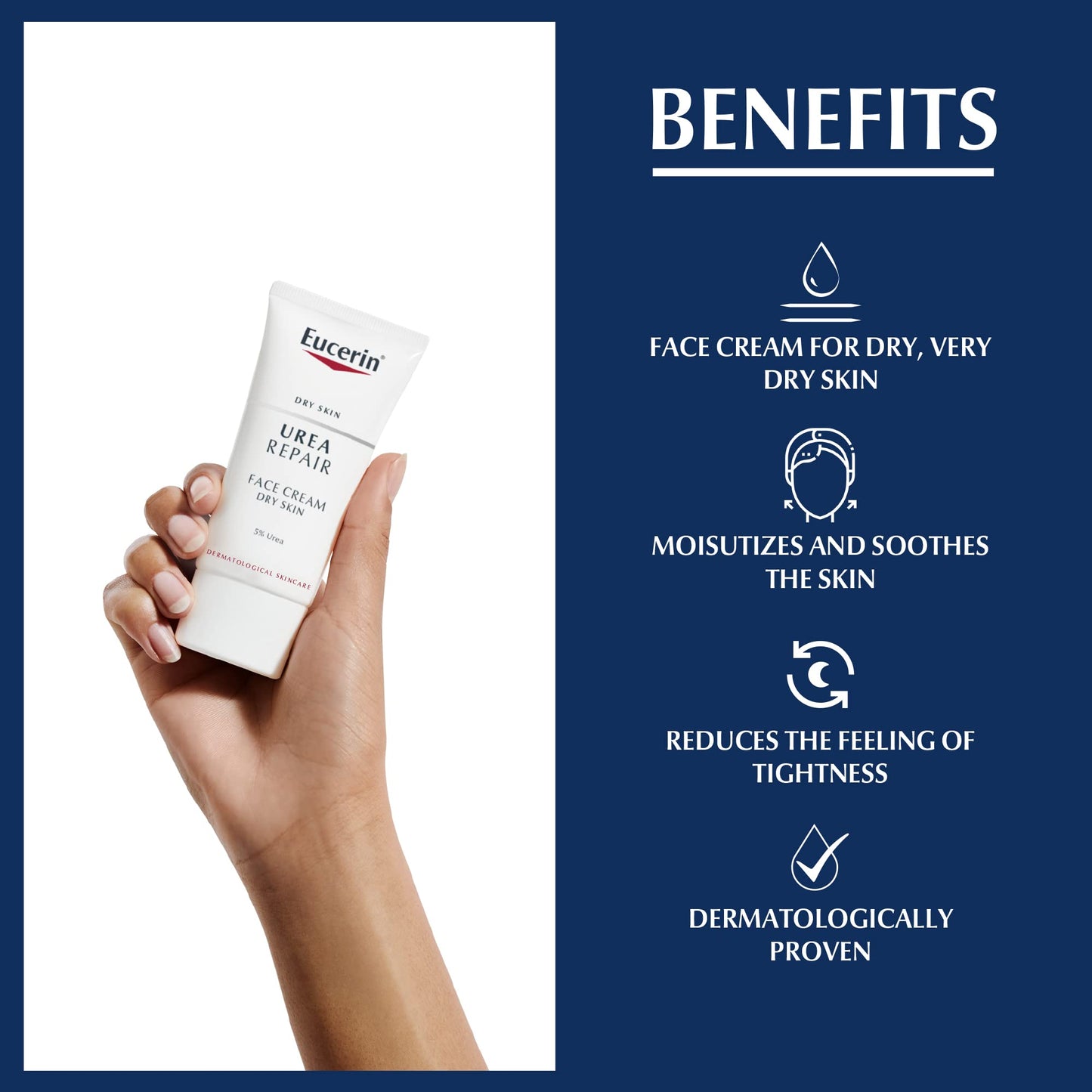 Eucerin Dry Skin Face Cream, 50 ml (Pack of 1)