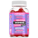 Women's Vitality | Multivitamins + Probiotics 60 Vegan Gummies | Contains 19 Active Nutrients. Gut, Bones, Energy, Hair, Skin, Vision & Immunity. Suitable for 12+ Years by NUTRIGUMS®