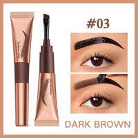 HERBENJOY Tattoo Brow Peel Off Eyebrow Gel,Peel Off Eyebrow Gel Tint with Exclusive Brush Head,Semi-Permanent Colour EyebrowDye,Waterproof Brow Tint Built-in Precise Applicator,Lasts Up 3 Days Dark Brown