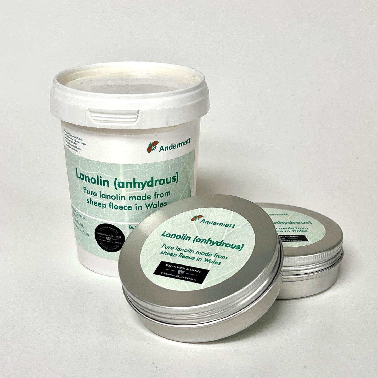 Andermatt UK Lanolin Pure 100g (Lanolin Anhydrous) Made in Wales