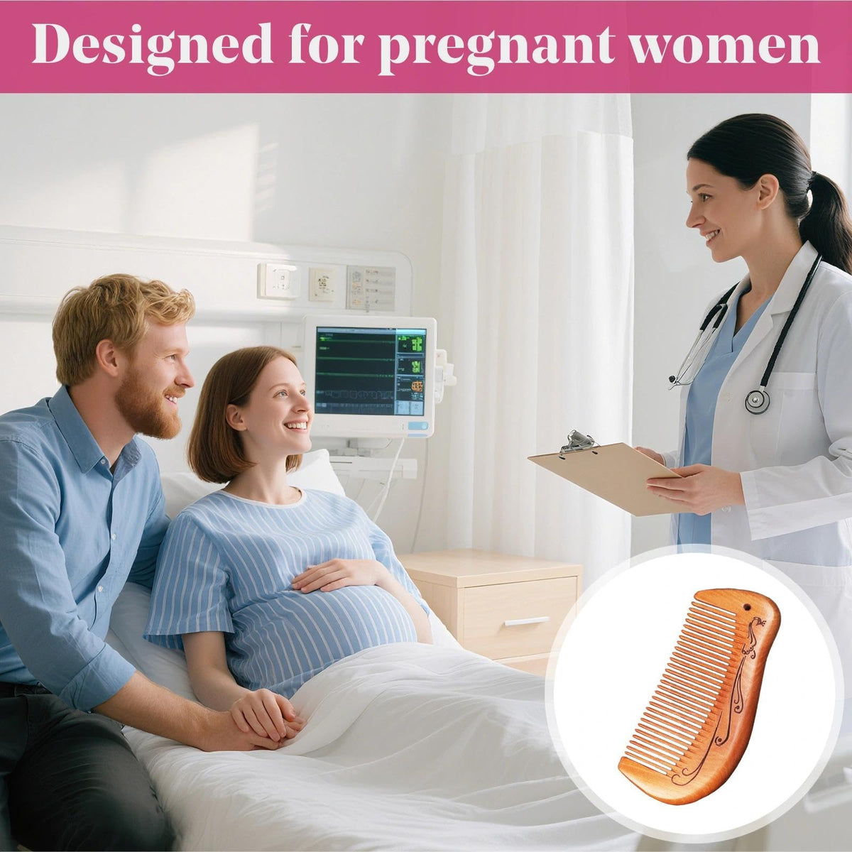 Generic Natural Birthing Comb for Labor Pain,Labour Comb,Postpartum Essentials,After Birth Essentials for Mum Can be Used for Distraction Relieves,Anxiety,Stressful Situations and Other Pains