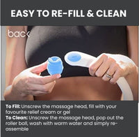 back BACK Easy Applicator | Deep Tissue Massager and Application of Your Favorite Topical Gel or Cream to Hard to Reach Areas