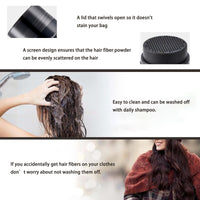 Maggikey Professional Quality Hair Fibres - Instantly Conceals Hair Loss for Bald Spots & Thinning Hair - Black Color - Hair Building Thickener Powder - Fiber Blend