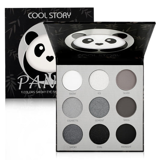 SHEBEEDO Black Eyeshadow Palette,Black Smokey Eyeshadow Palette Makeup,9 Colors Black Silver Gray White Eyeshadow Palette,Highly Pigmented Blendable Makeup Matte Glitter Eyeshadow Palette For Girl&Women