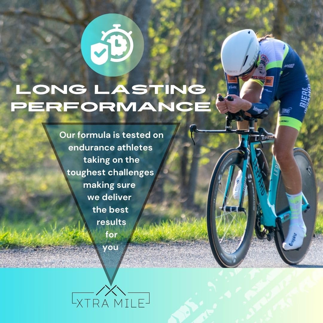 Xtra Mile Comfort Pro Chamois Cream - Premium Anti-Chafe & Antibacterial Solution for Ultimate Cycling Comfort for Men and Women. Natural ingredients. Vegan.