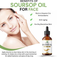 Natural Sources Premium Natural Soursop Oil - Huge 100ml - Cold Pressed/Unrefined -UK poduced-Organically & Ethically sourced from South America - No added ingredients or dilutions. MHRA Certified & Vegan
