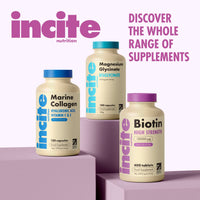 Incite Nutrition Biotin Hair Growth Support Supplement 12,000mcg - 400 Tiny 6mm Tablets (Full Year Plus Supply) - for Men & Women