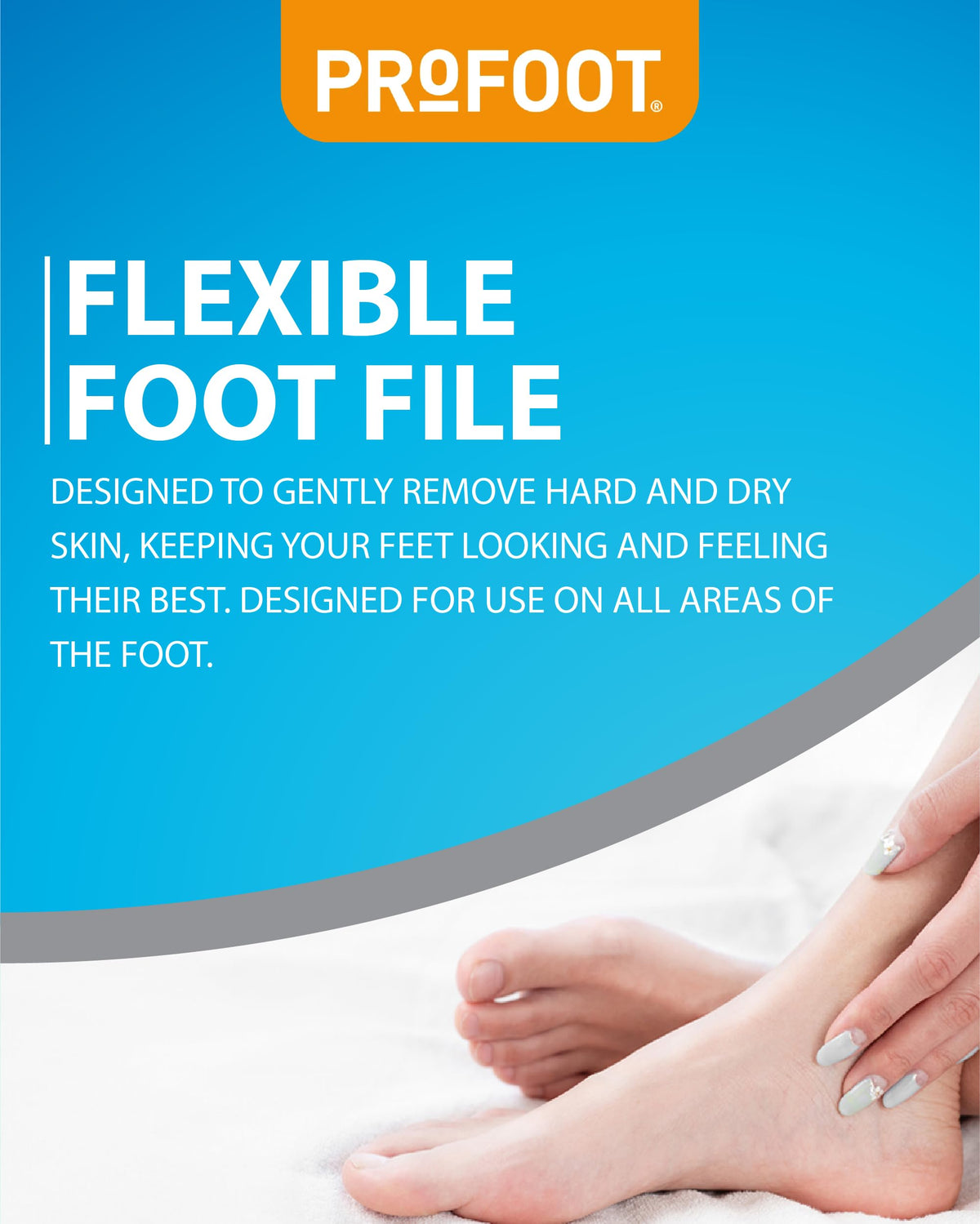 PROFOOT Profoot 360 Foot File - Foot File Ideal for Calluses - Ergonomic Unique Design - Removes Hard Skin and Calluses - Gentle Remover Leaving Feet Smooth