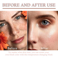 Maggikey Temperature-Activated Blush: Color Changing Cream Blush for Long-Lasting, Waterproof Cheek Color - 30ml