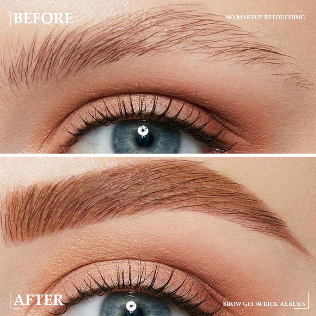 FPNNZ Eyebrow Gel, Brow Gel with Waterproof Formula Long-Wear, Volumizing, Buildable, Creamy Gel Formula for Brow Colour and Structure Non-Sticky, Smudge-Proof Instant Brow Styler (03#Auburn)