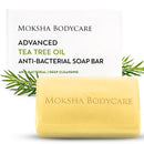 Moksha Tea Tree Acne Soap Bar Face & Body- Acne Blemish Spots Blackheads Cleanser