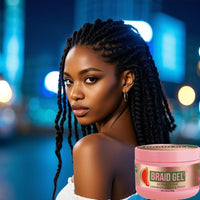 Fashion Base Braiding Gel Extra Hold 8.8 oz -Great For Braid Gel,Twist, Locs & Smooth Edges - Contains Rosemary Hair Growth Oil for Frizz Control, High Shine, Edge Control