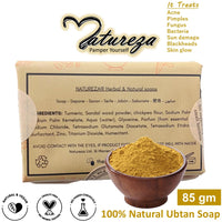 Natureza Organic Handmade Ubtan Sandalwood soap Turmeric soap bar 90g