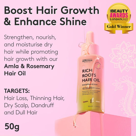 Delhicious Rich Roots Amla and Rosemary Hair Growth Oil, 50ml