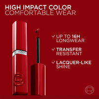 L'Oreal Paris L’Oréal Paris Lipstick, Infallible Laque Resistance, 16Hour Intense Shine & Ultimate Comfort – Non-Cracking, Liquid Lip Ink – Transfer-Proof & Bold Glossy Finish, Shade: 550 Noir Cherry