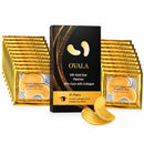 OVALA 21 Pairs Gold Eye Mask Collagen Eye Gel Pads Under Eye Mask for Puffiness and Dark Circle Under Eye Patches for Women and Men, 24k Gold (21 Pairs Boxed)