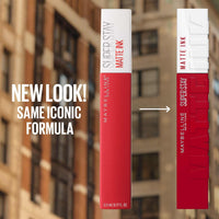 Maybelline Lipstick, Superstay Velvety Matte Ink Liquid Lipstick, Up to 16H Non Transferable, Vibrant Longlasting Finish, Non Drying, Shade: 65 Seductress, 5ml