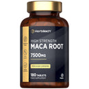 Horbäach Maca Root 7500mg | High Strength Maca Supplement for Men & Women | Peruvian Ginseng Extract | 180 Vegan Tablets | by Horbaach