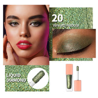 Oulac Liquid Glitter Eyeshadow – Metallic Mossy Green Eyeshadow with Gold Sparkle, Shimmer Eyeshadow & Eyeliner, Blendable Eye Make-up, Crease-Free, Vegan, 5.4g, Wreath Nebula (20)