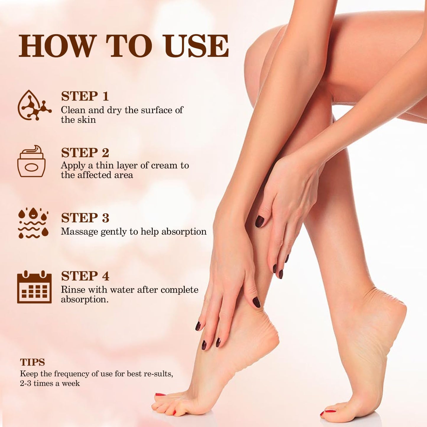 Strawberry Legs Treatment Cream, Skin Smoothing Cream for Chicken Skin Treatment, Fades And Eliminates Strawberry Spots, Exfoliating, Moisturizing, 4.21FL.OZ