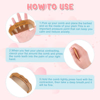 GADITIEK Birthing Comb for Labour,Wooden Birth Comb,Labour Essentials,Postpartum Essentials,Acupressure Tool for Anxiety Relief, Natural Pain Relief, Stress Relief for Pregnant Women