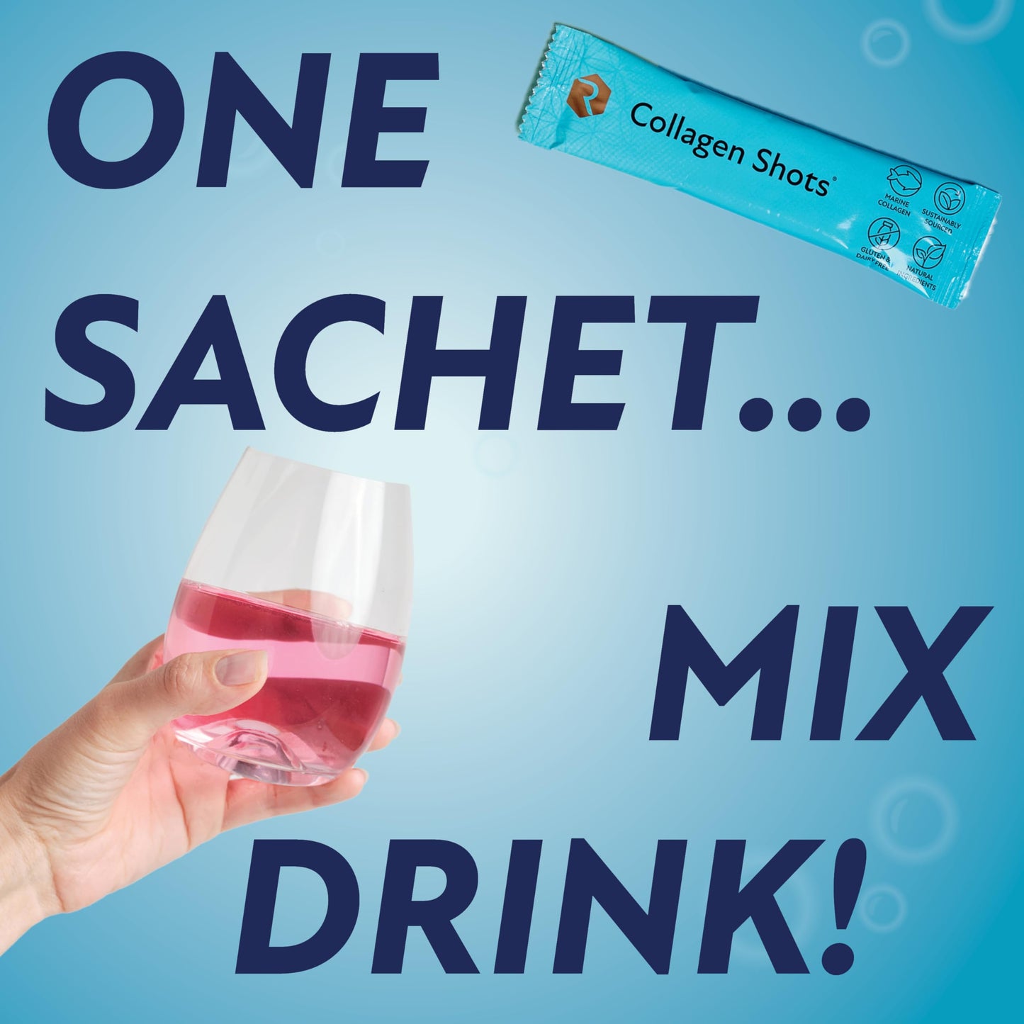 Rejuvenated Limited Rejuvenated Collagen Shots - Hydrolysed 10,000 mg Marine Collagen Drink with Antioxidants, Vitamins & Hyaluronic Acid (24 Sachets)