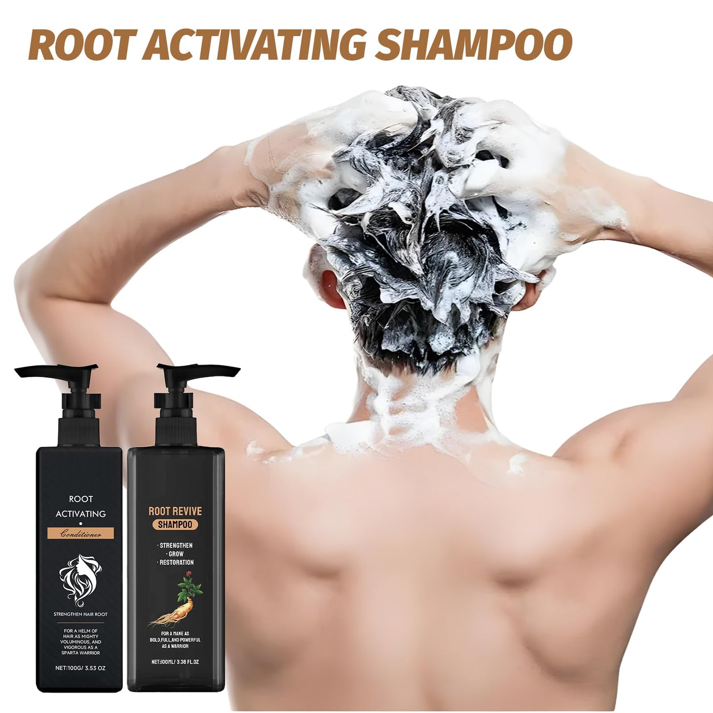 Neyeau Hair Loss Shampoo,Natural Mane Root Activator Shampoo for Men,Nourishing,Repair,Smooth and Strengthen Hair,Unisex,with 1 Nourishing Conditioner