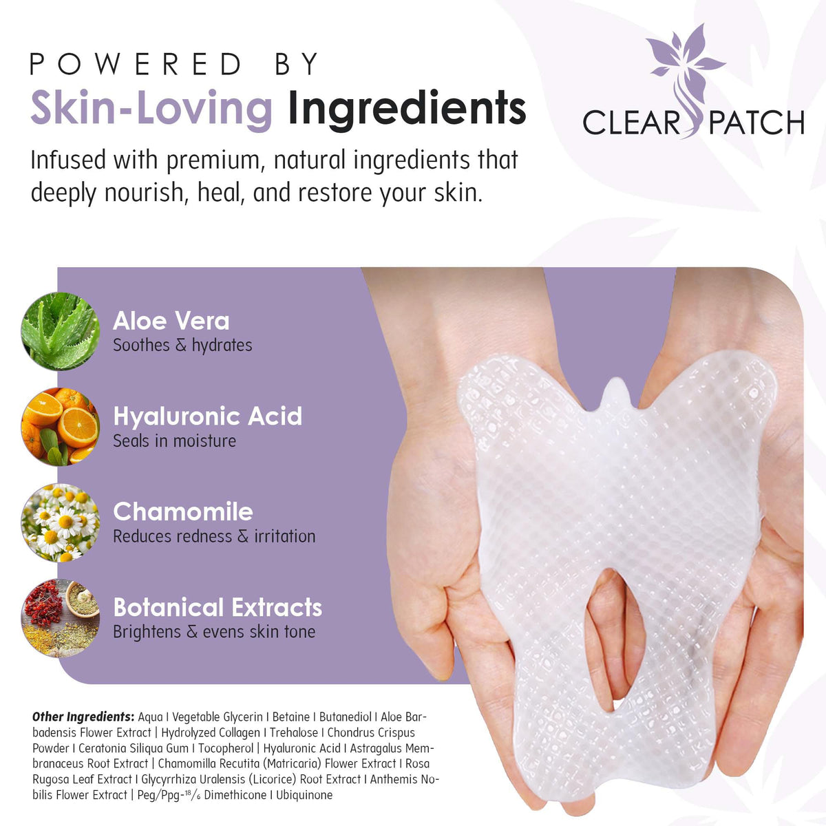 Clear Patch Bikini Bliss Glow Vajacial Butterfly Mask Hydrating & Soothing Hydrogel Mask for Bikini Area Post-Shaving & Waxing Care Infused with Hyaluronic Acid & Aloe Vera for Soft Skin (Pack of 1)
