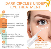 QUIWEN Turmeric Eye Cream, Turmeric Under Eye Cream, Eye Bags Remover, Anti Wrinkle Eye Cream, Firming Eye Cream, For Puffy Eyes, Moisturizes Eye Area