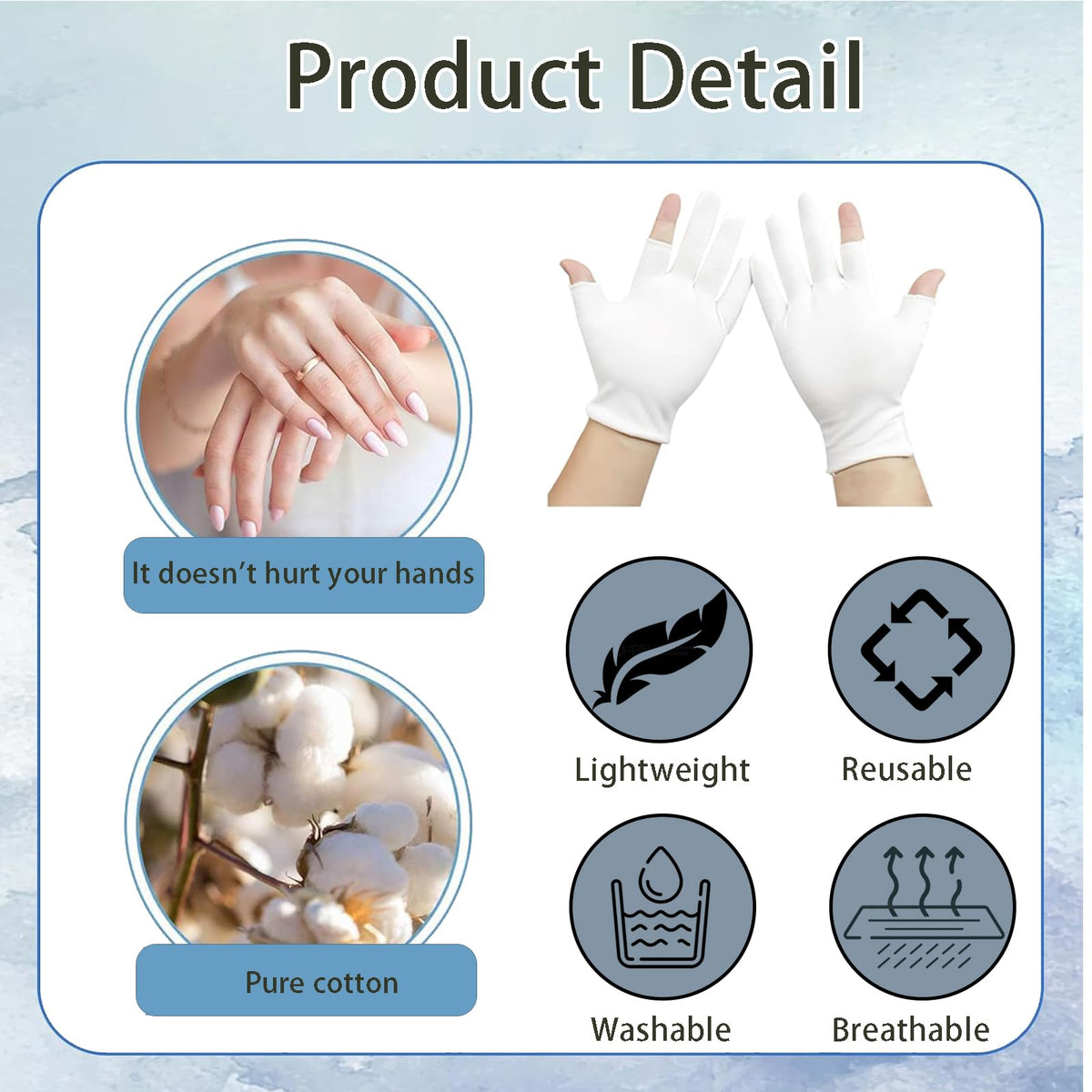 XcnPer 24Pcs Moisturizing Cotton Fingerless Gloves, Cotton Gloves for Eczema, Moisturising Gloves Overnight, Eczema Gloves, Set of 12Pairs (6 Black and 6 White), Ideal for Nighttime Hand Care and Spa Therapy