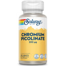 SOLARAY Chromium Picolinate 200mcg - 100 Vegan Capsules - High Absorption Rate Chromium Supplement - Lab Verified - Solaray