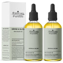 Essican Purelife Hair Growth Oil Twin Pack 100% Natural Hair Oils - 100ml Hair Growth Rosemary Oil, Argan Oil, Coconut Oil, Green Coffee, Vitamin E Oil, Castor Oil, Hair Loss Treatment, Scalp Oil Hair Serum - 2pcs
