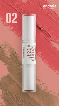 Andreia Professional MAKEUP - Easy Duo Sculpt & Blush Stick - Blush & Contouring 2 in 1 - Creamy, blendable Texture - Colours 02 Med Contour - 10g