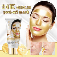 Trendyfave 24K Gold Peel Off Face Masks, Blackhead Remover Peel Anti Wrinkle Anti Aging Facial Mask, Blackhead Peel Off Mask, Deep Skin Clean Purifying Acne, Reduces Fine Lines, Skin Care Peeling Face Mask