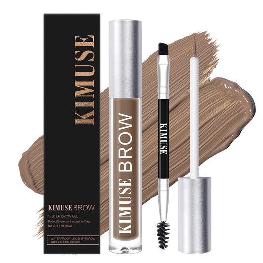 KIMUSE Eyebrow Gel, Eye Brow Tint, Waterproof, Long-Lasting, Smudge-Proof, Transfer-Proof (BRUNETTE)