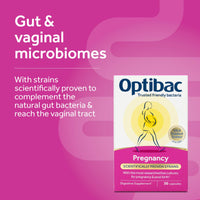 Optibac Probiotics Pregnancy - Most Researched Pregnancy Probiotics - Also for Breastfeeding & Post Birth - for Gut & Intimate Flora - 30 Vegan Capsules