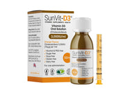 SunVit-D3 Vitamin D3 3000IU Oral Solution - Vitamin D for Kids | Cholecalciferol Vitamin D Drops Baby | Supports Bone, Teeth, Muscle & Immune System | Vitamin D Drops for Kids (50ml Orange Flavor)