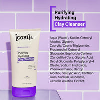 Coats Blemish Defense Purifying Hydrating Clay Cleanser for Oily, Blemish-Prone Skin – With Kaolin Clay, Glycolic Acid & Salicylic Acid to Help Prevent Breakouts – Designed For Young Skin – 150 ml