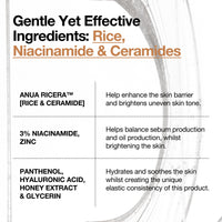 ANUA Anua Rice Ceramide 7 Hydrating Barrier Moisturizing Face Serum, 50ml
