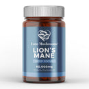 Love Mushrooms Lion's Mane Capsules, 60,000mg, 60 Capsules, Mushroom Supplement to Support Brain Health, Focus & Memory, Organic & Vegan