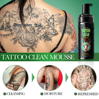 CTUBLIAUNX Tattoo Foaming Cleanser, Tattoo Aftercare Cleansing Foam, Tattoo Clean Soap, Moisturizing & Colour Protection, 150ml